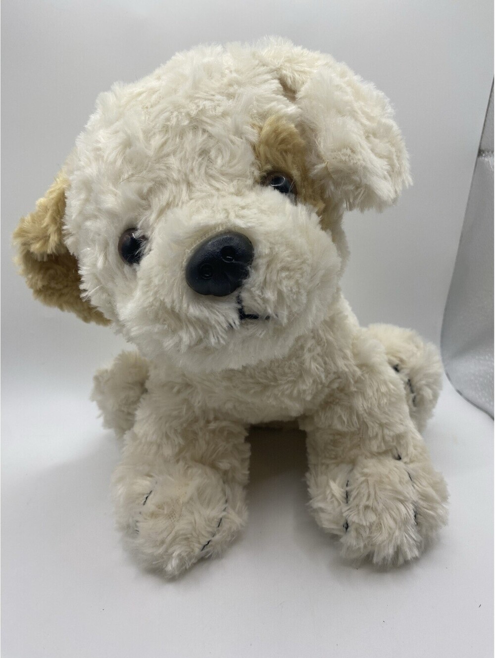 Fiesta Toys Cream And Beige Labradoodle Plush Dog Charming Soft Sweet
